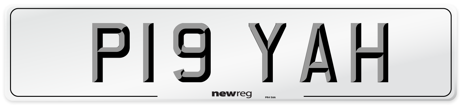 P19 YAH Number Plate from New Reg